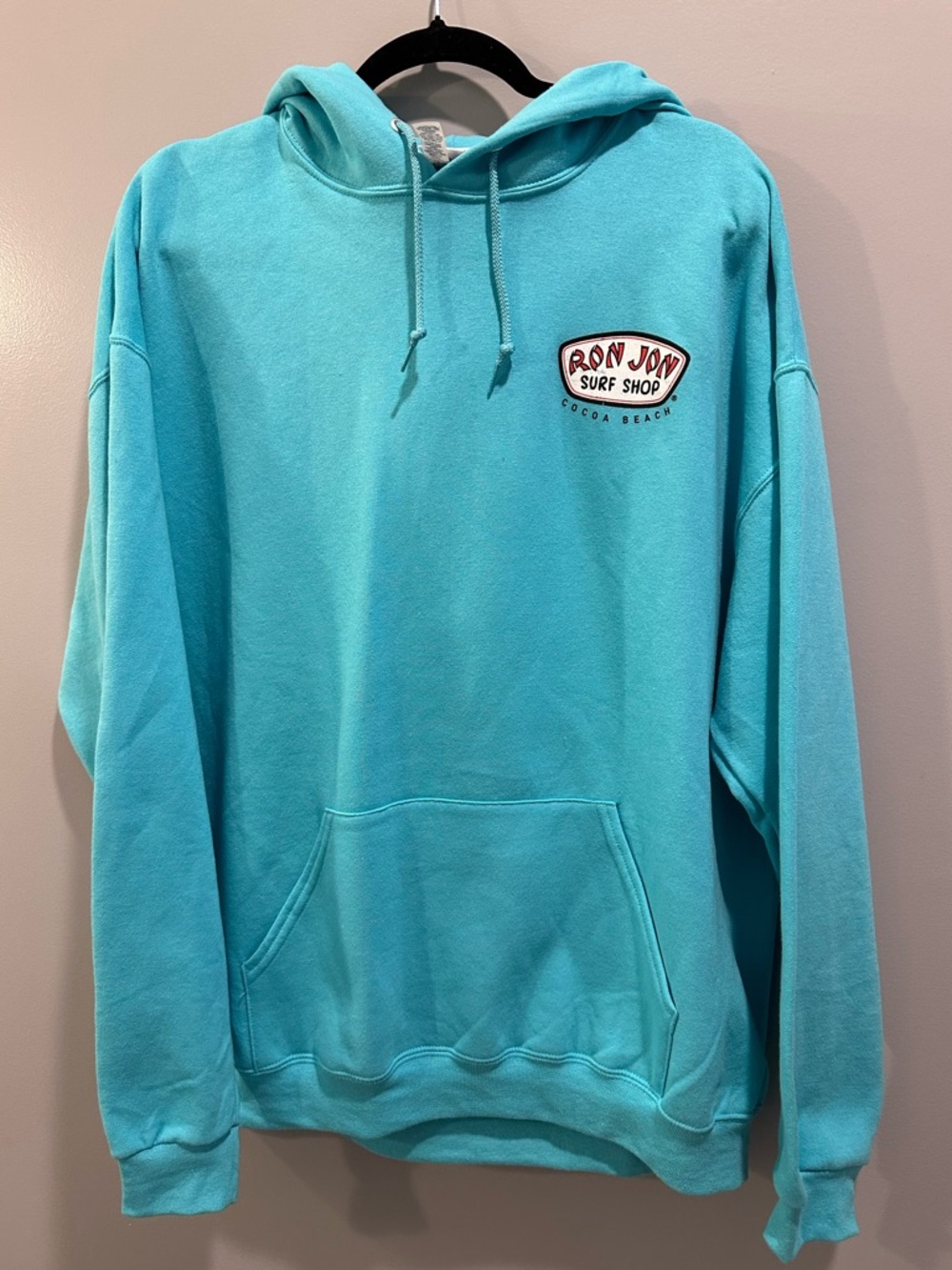 Ron Jon Surf Shop Cocoa Beach FL Blue Logo Hoodie Jacket Size XL